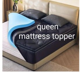 queen size memory foam topper for mattress Free delivery 🚗 Cubrecolchon Cubrecama para cama queen 3" espuma que va encima del colchon