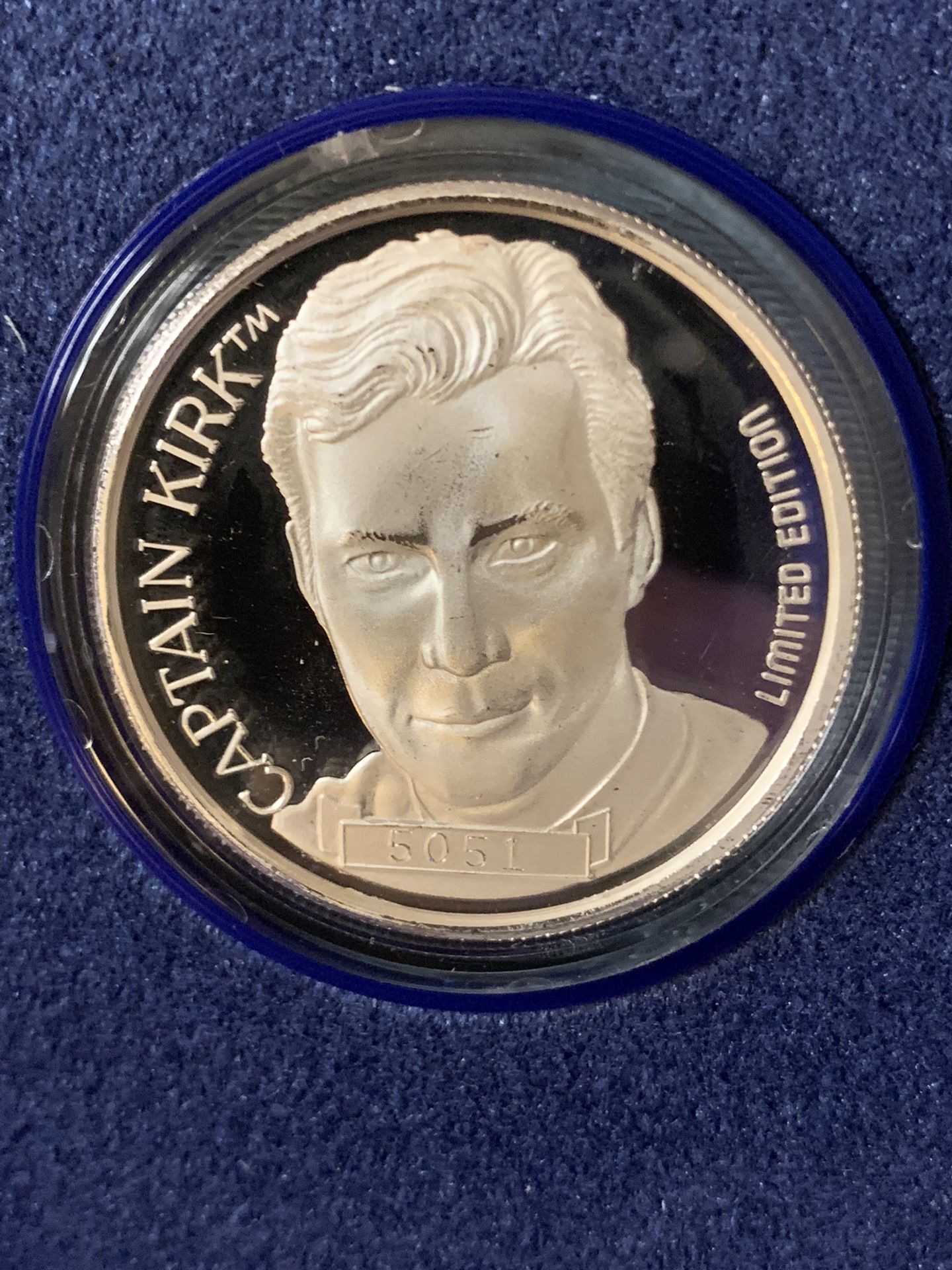 STAR TREK SILVER 3 COIN SET 1991 25th ANNIVERSARY KIRK SPOCK & U.S.S. ENTERPRISE NUMBERED COMMEMORATIVE COIN SET