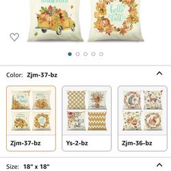 NEW Fall Decor Pillow Covers Pack Of 4