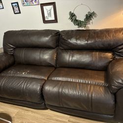 Leather Couch Set (3 Pc)
