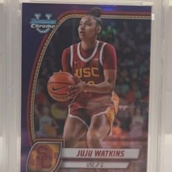 2024-25 Bowman University Chrome JuJu Watkins #37 Purple Refractor /399 (RC)2024-25 Bowman University Chrome JuJu Watkins #37 Purple Refractor /399 (R