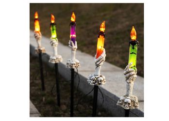 Solar Skeleton Ghost Hands Candle