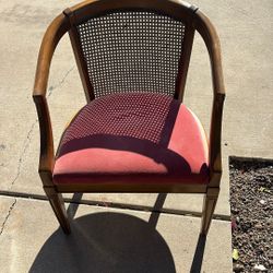 Vintage ✨Hollywood Regency Cane Back Arm Chair