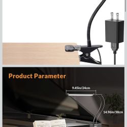 Led Clip on Light, 5W Reading Lights for Books in Bed with Gooseneck