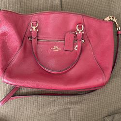Burgundy Coach Bag 
