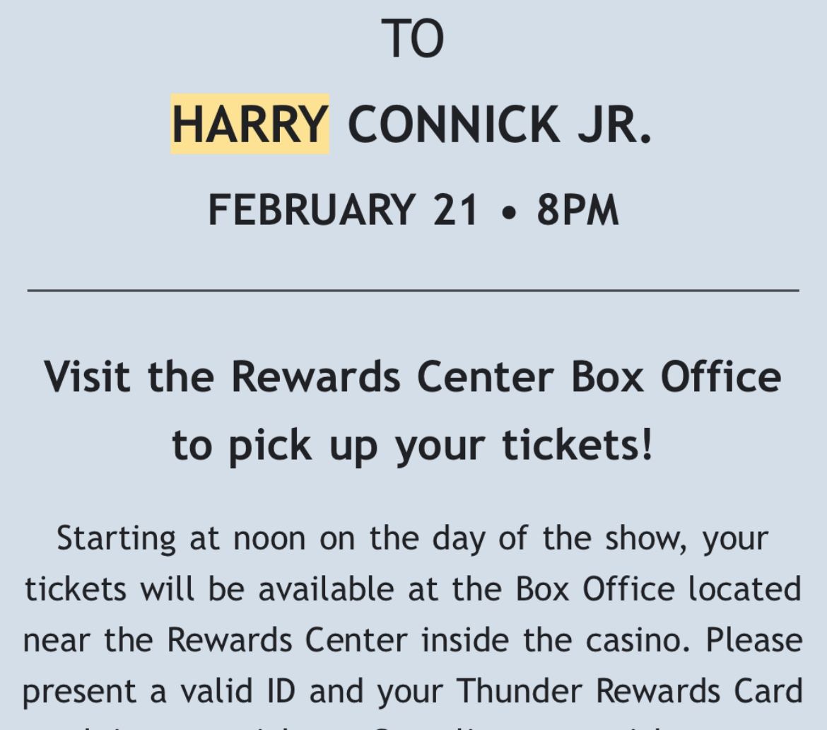 Harry Connick Jr Tickets