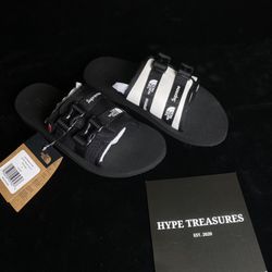 Brand New Supreme X TNF sandals Black/ White Sizes 8-10 HYPETREASURES 