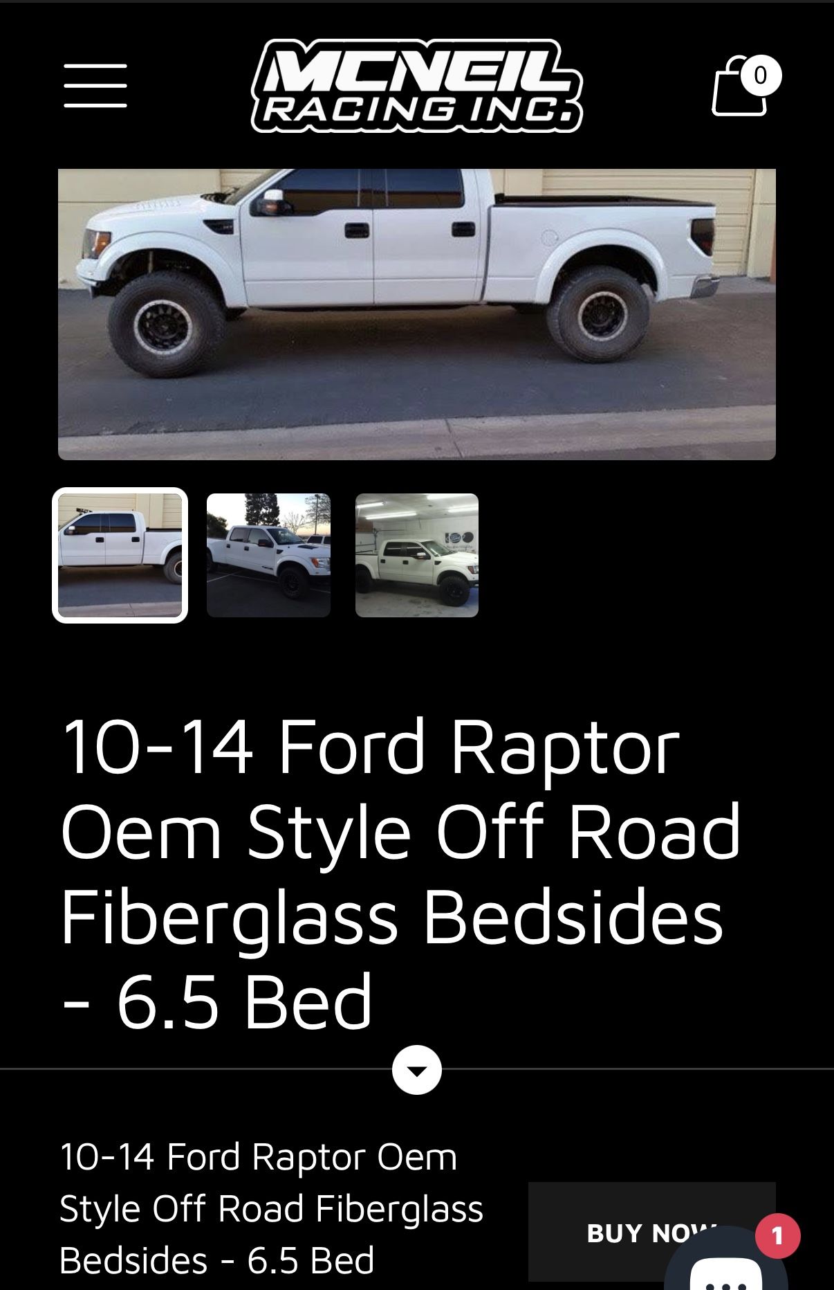 Ford F150 Raptor Bed Sides