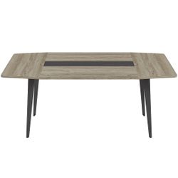 6FT Conference Table, Modern Boat Shaped Meeting Table