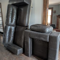 Leather Sofa and Chair