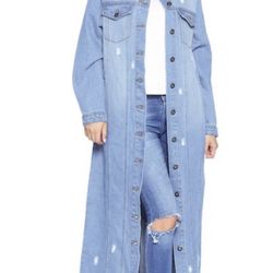 Long Jean Jacket Small