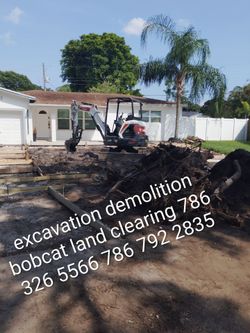 Excavation demolition bobcat land clearing