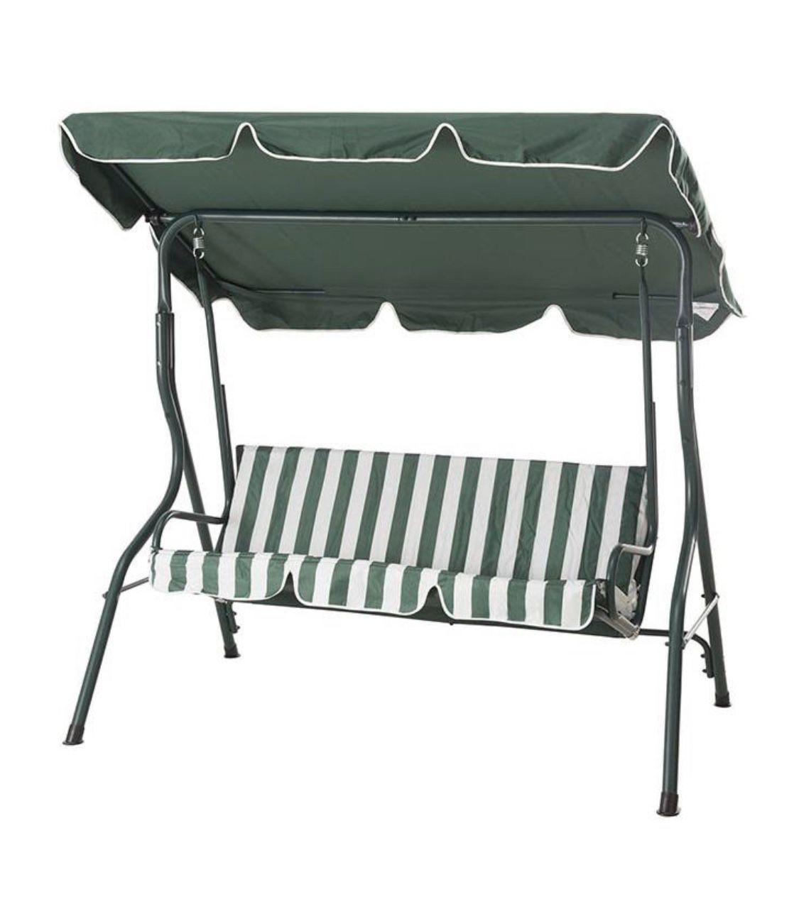 Sunjoy Greenland 3-Person Green Metal Porch Swing with Green Canopy