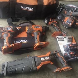 Ridgid 18v Tool Set With Batteries
