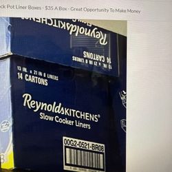 Reynolds Slow Cooker - Crock Pot Liners Carton
