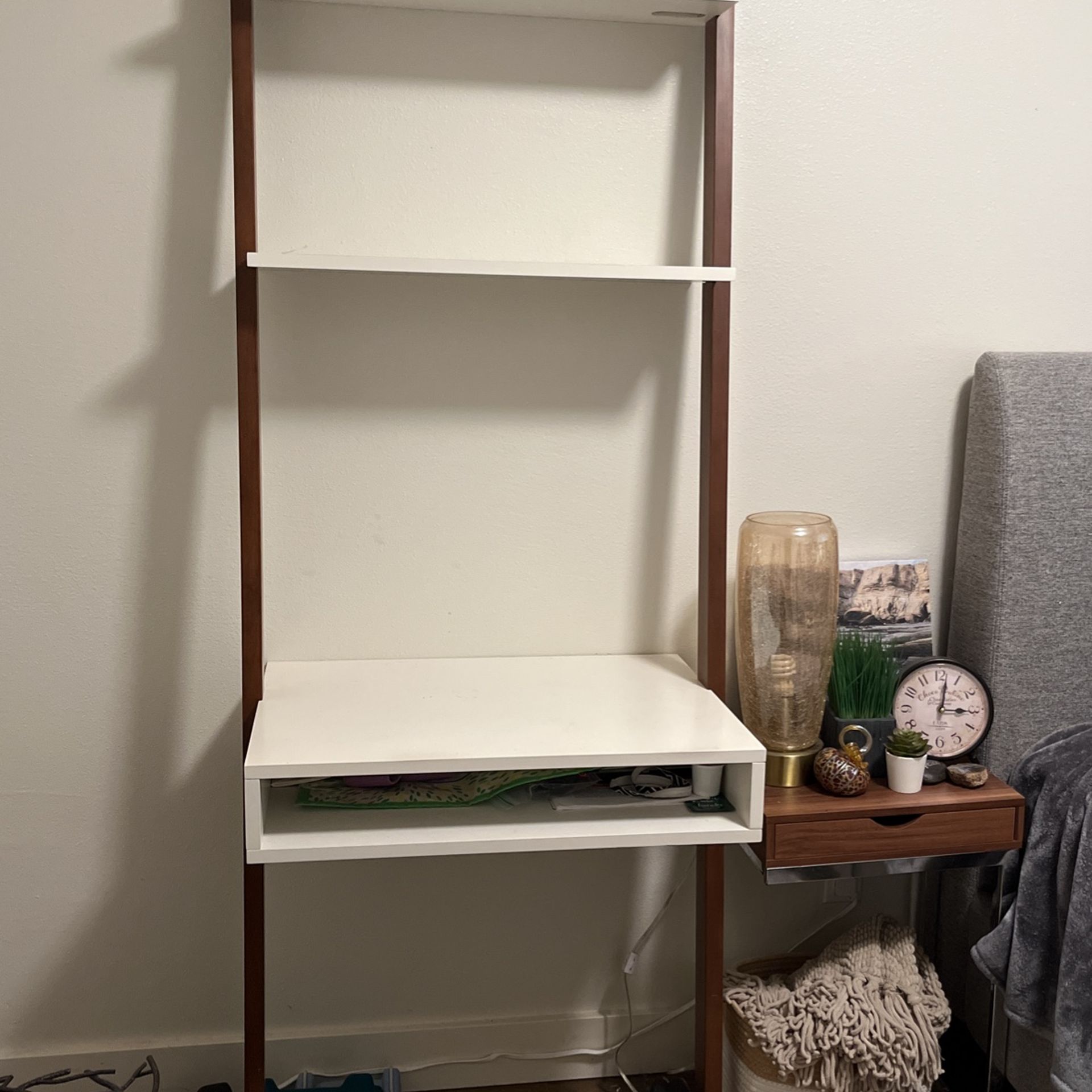 Pottery barn Leaning Shelf/desk