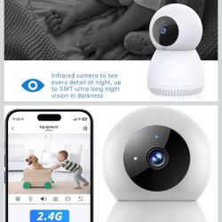 NoahTec Indoor Camera,1080P Pet Camera Baby Monitor,AI Motion Detection, 2-Way Talk, Night Vision, Siren, Compatible with Alexa
