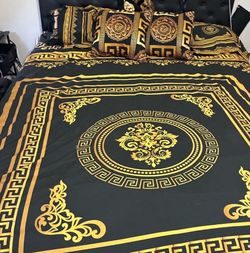 Five pieces king size bed set