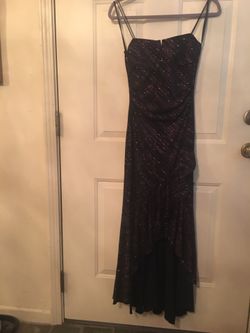Brand new black with purple dress-perfect for prom
