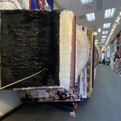 4x6 Area Rugs Carpet Rugs Fur Solid Design Colors Black