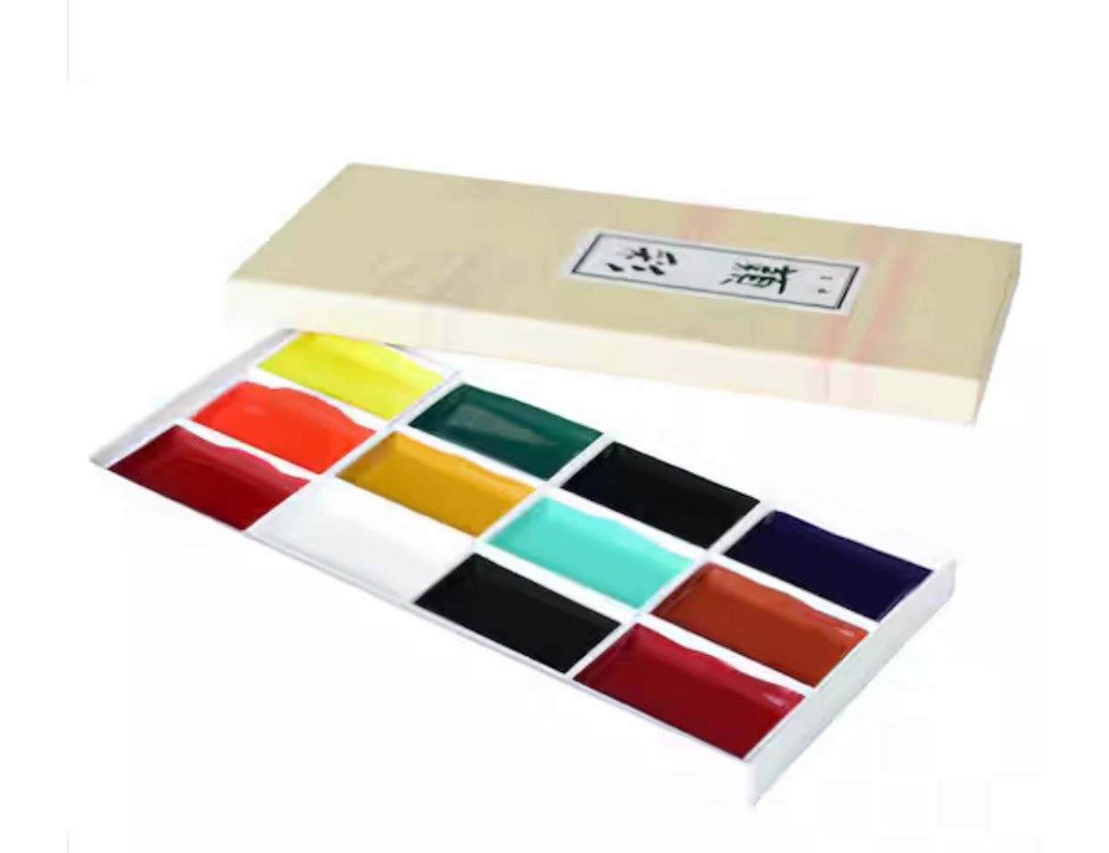 Yasutomo® Small Traditional Authentic Japanese Ganzai Watercolor Set