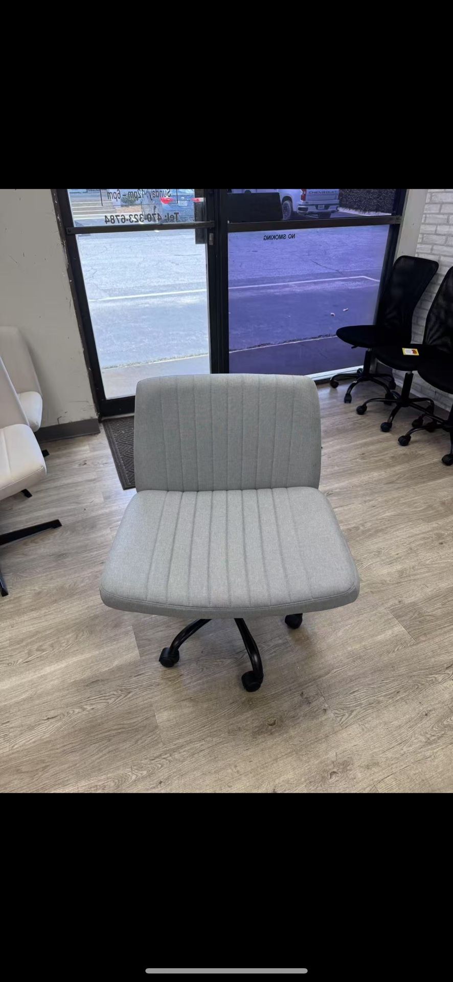 New Criss Cross Fabric Chair with Wheels
