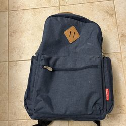 Baby Essentials Fisher-Price Backpack Diaper Bag with Changing Pad, Laptop Compartment