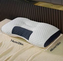 3D SPA Massage Pillow Partitions Help Sleep And Protect Neck Pillows Knitted Cotton Pillow Bedding 