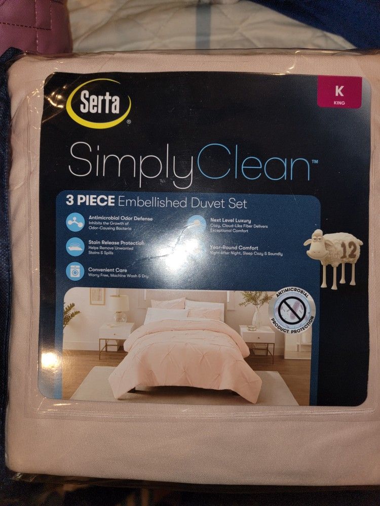 Serta 3 Piece Duvet Set King