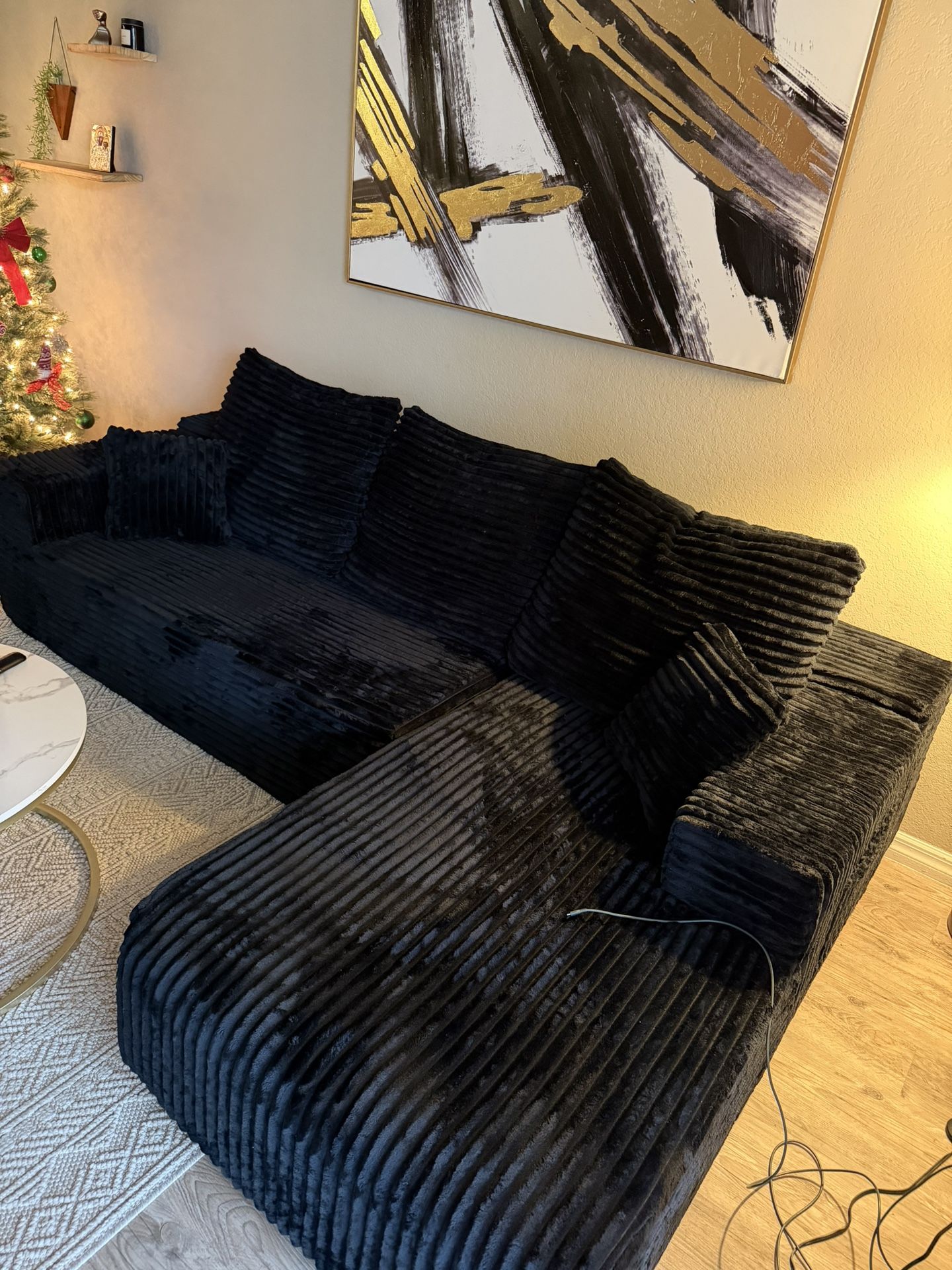 Black Soft Boneless Couch Very Beautiful 