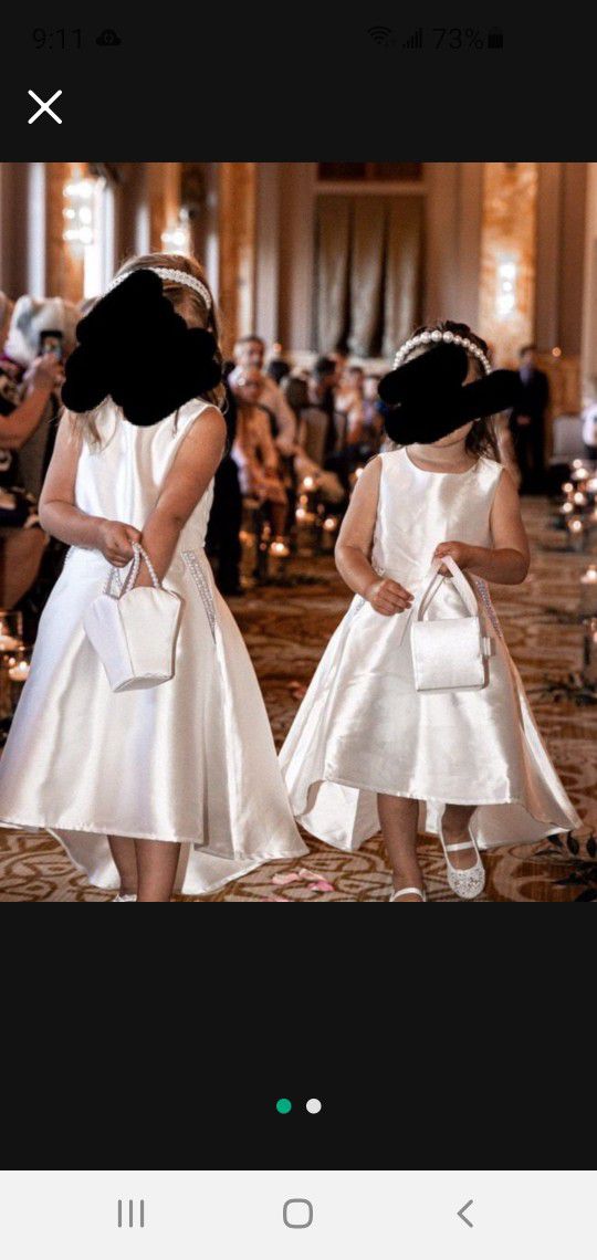 5T Girls White Dress 