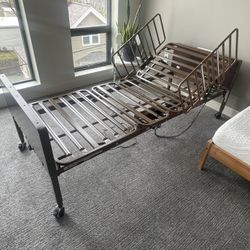 hospital bed with wheels