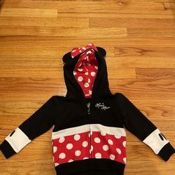Disney Minnie Mouse Toddler  Zip Up Hoodie Size 18 Months