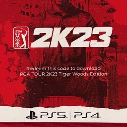 PGA Tour 2K23 PS5 PS4 Video Game Code