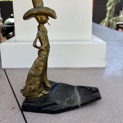 Vintage Frankart Cast Cowboy Western Americana Decorative Statue - Damaged