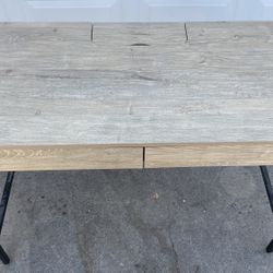 Wooden And Metal Desk