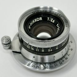 Rare Vintage Nippon Kogaku Japan Nikon W-Nikkor f/2.5 3.5cm L39 LTM Lens