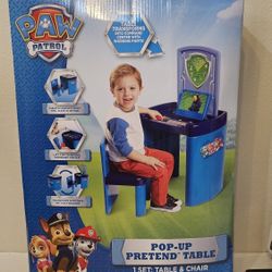 New Paw Patrol Pop-Up Pretend Table & Command Center