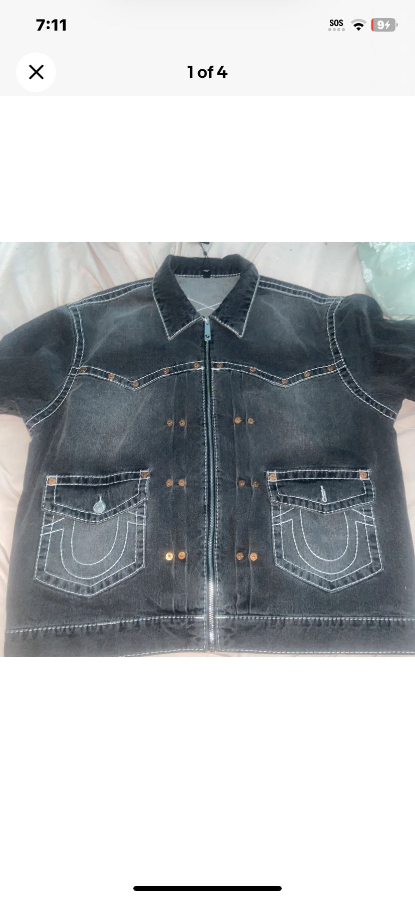 Authentic True Religion Jean Jacket With Tags
