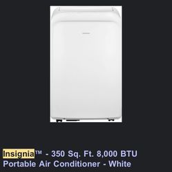 Insignia™ - 350 Sq. Ft. 8,000 BTU Portable Air Conditioner - White