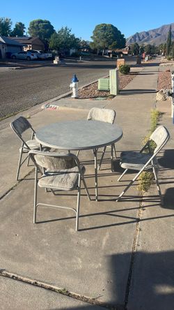 Foldable table and chairs set
