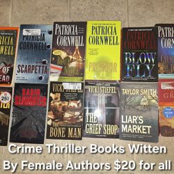 Female Author Crime Thriller Books
