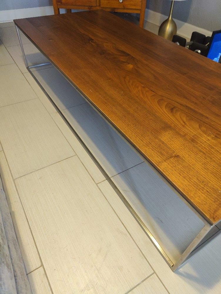 6ft Crate And Barrel Coffee Table For Sale