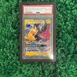 Pikachu & Zekrom GX 33/181 Full Art Team Up Pokemon - PSA 10