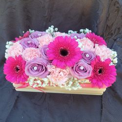 Pink Flower Box