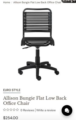 Office Chair: EURO STYLE Allison Bungie Flat Low Back $300 Value