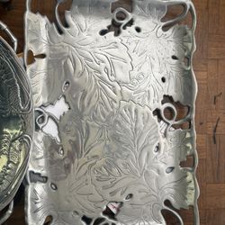Pewter Tray & Bread Tray