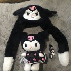Kuromi Bundle Hat With Moving Air Ears 