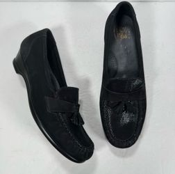 SAS Tripad Technology Taylor Black Suede Comfort Shoes Loafers Women Size 7.5M
