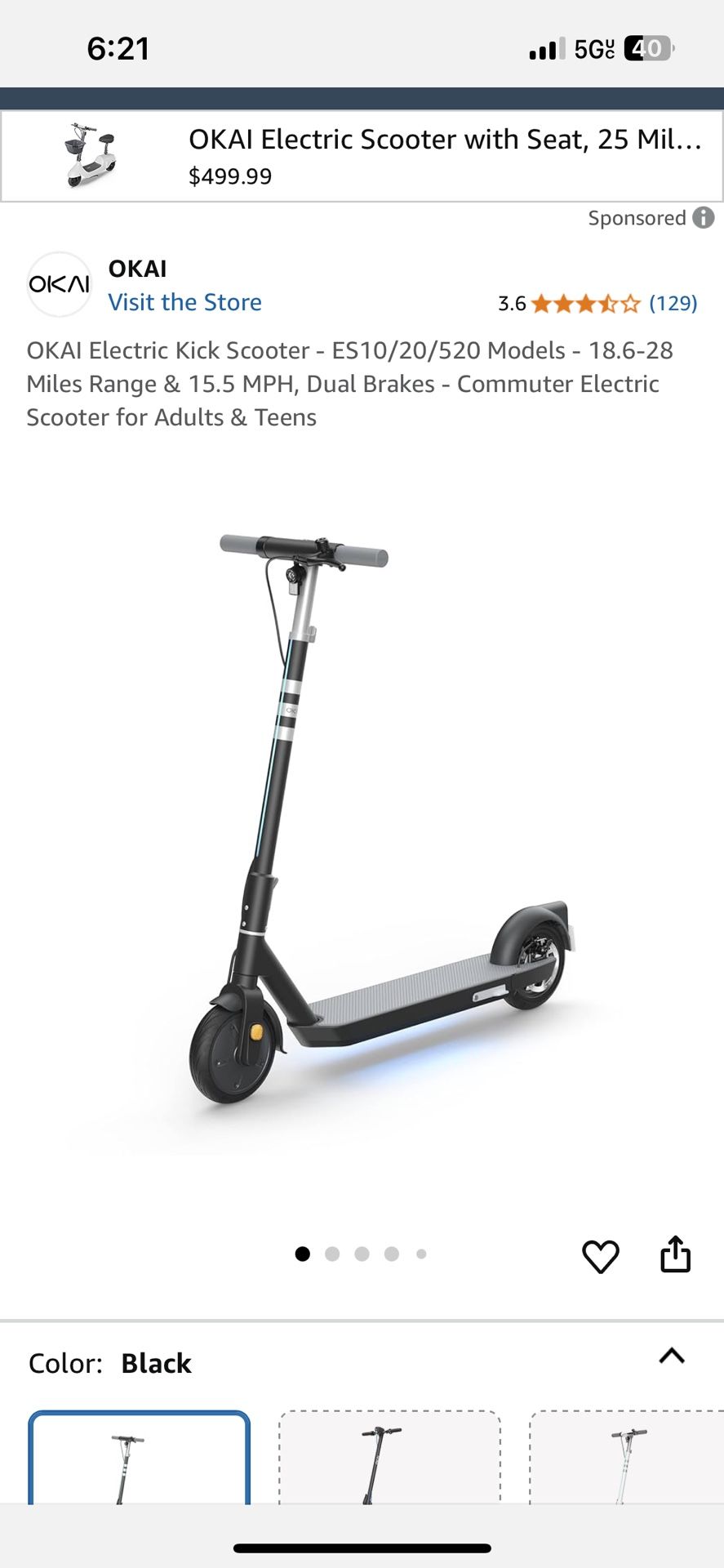 Okai Scooter Paid 700